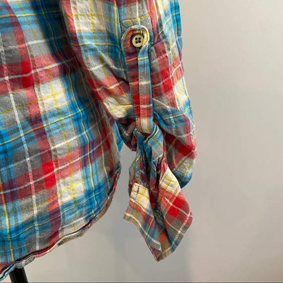 Postmark for Anthropologie Fairweather Plaid Button Down Top - Picture 6 of 8